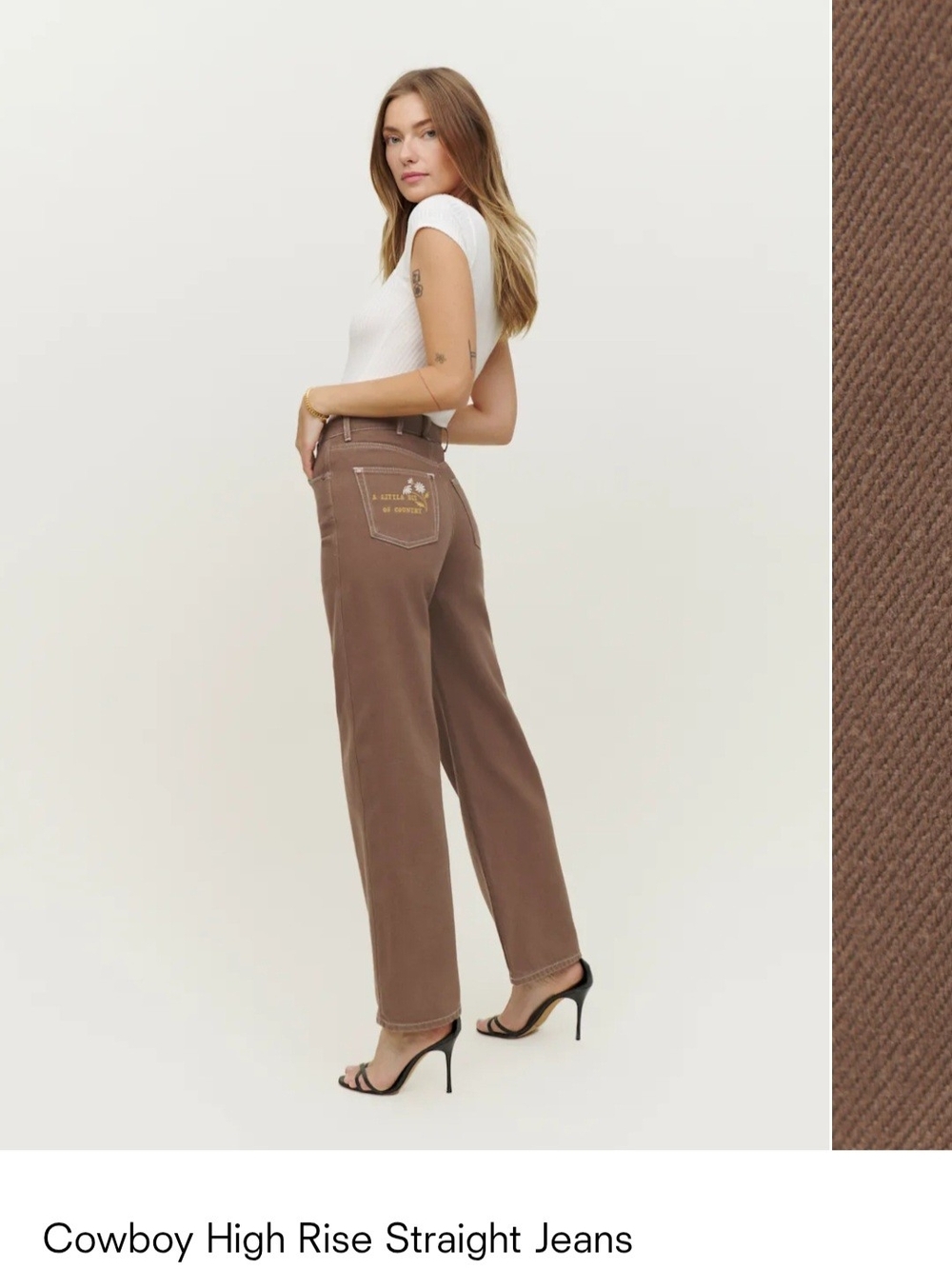 Reformation Jeans in Cowboy Brown